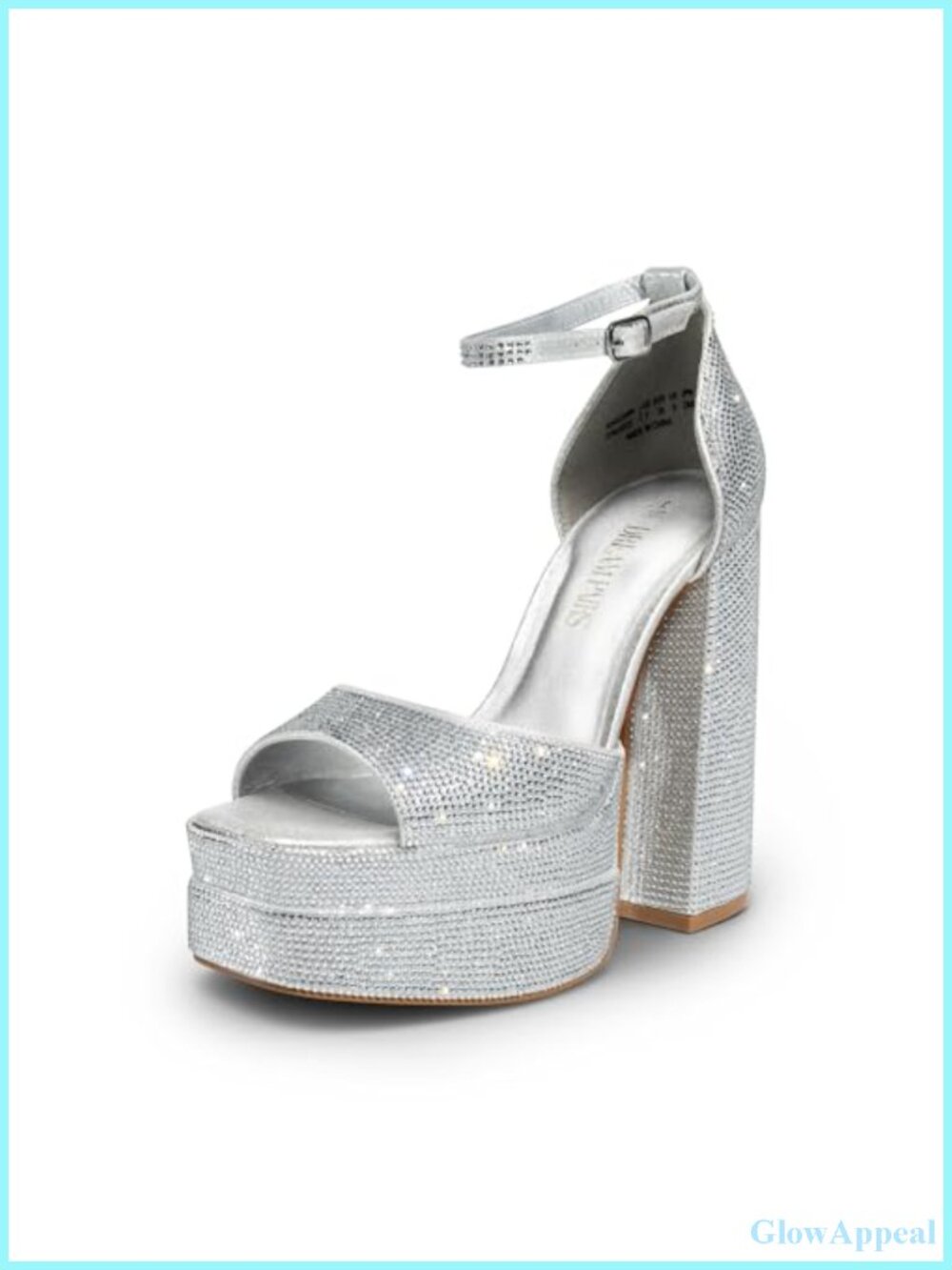 Platform Chunky Heel Sandals Square Toe Ankle Strap Wrap Around
